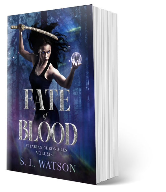 Fate of Blood: Vitarian Chronicles book 1. Coming of age Portal fantasy romance. Family secrets, magic and otherworldly beings.