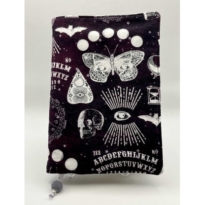 Ouija Mystic Fabric Book Cover with Silver Decorative Bead