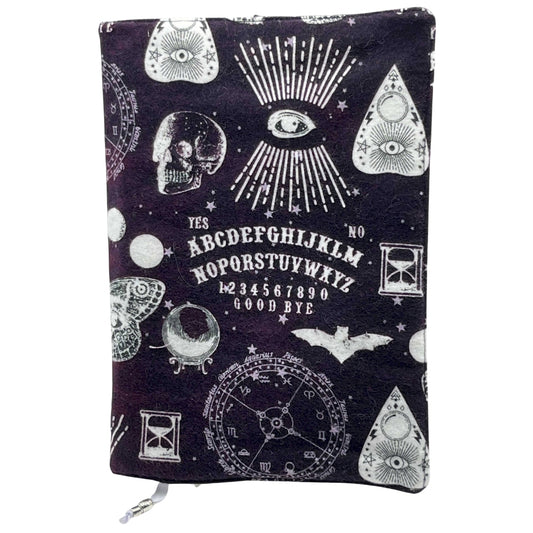 Quija Mystic Flannel Fabric Book Cover with Tibetan Bead